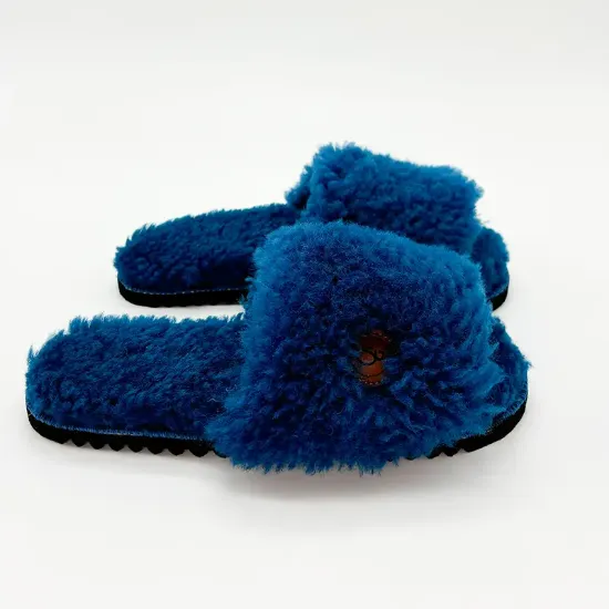 Picture of Sheepskin Slides | Teal | Size 4