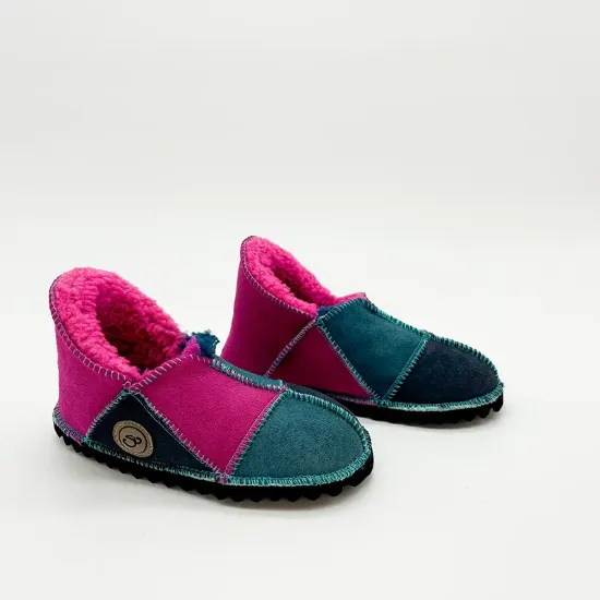 Picture of Sheepskin Slipper | Magenta / Teal / Slate| Size 1