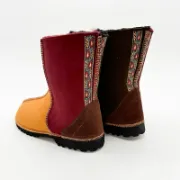 Picture of Traditional Boots | Burnt Honey / Damson / Mocca with Braid | Size 4