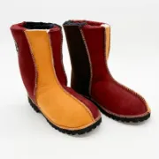 Picture of Traditional Boots | Burnt Honey / Damson / Mocca with Braid | Size 4