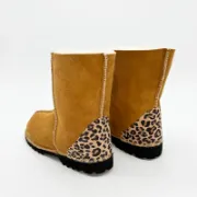 Picture of Traditional Boots | Burnt Honey with Leopard Heel | Size 6