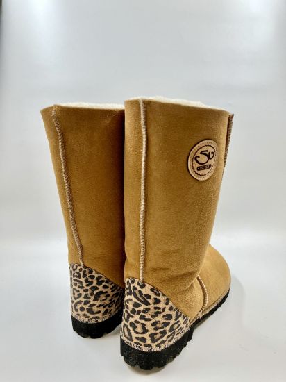 Picture of Calf Length Boots | Spice with Leopard Heel | Size 6