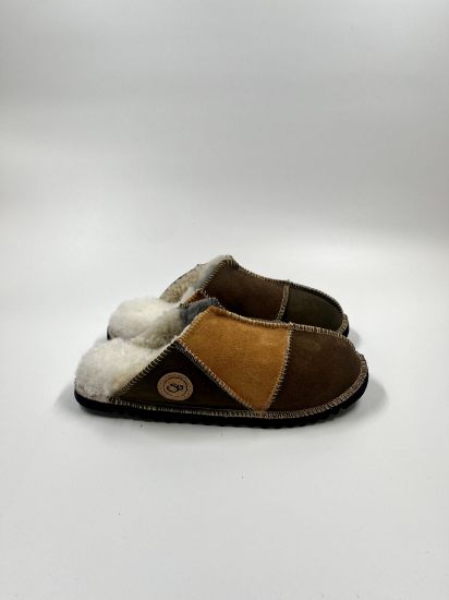 Picture of Sheepskin Mules | Willow Bark Burnt Honey | Size 5