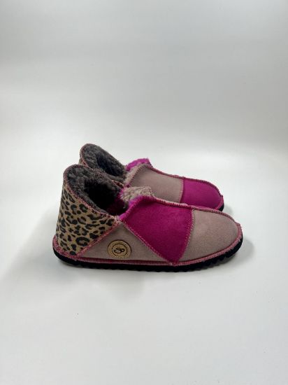 Picture of Sheepskin Slipper | mauve magenta leopard| Size 5