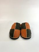 Picture of Sheepskin Mules | orange / forest | Size 6