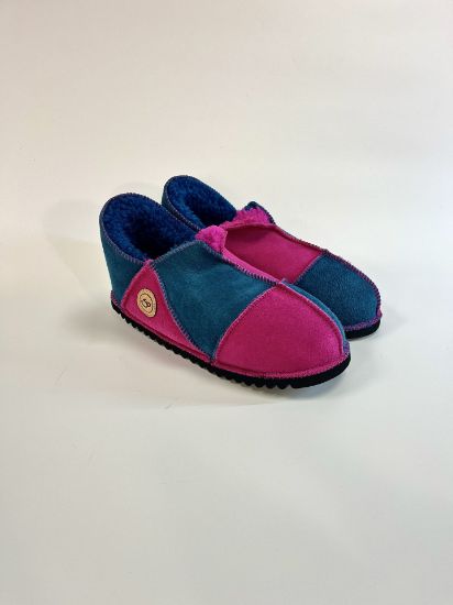 Picture of Sheepskin Slipper | magenta / teal | Size 7