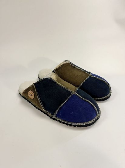 Picture of Sheepskin Mules | indigo / cobalt / willow | Size 13